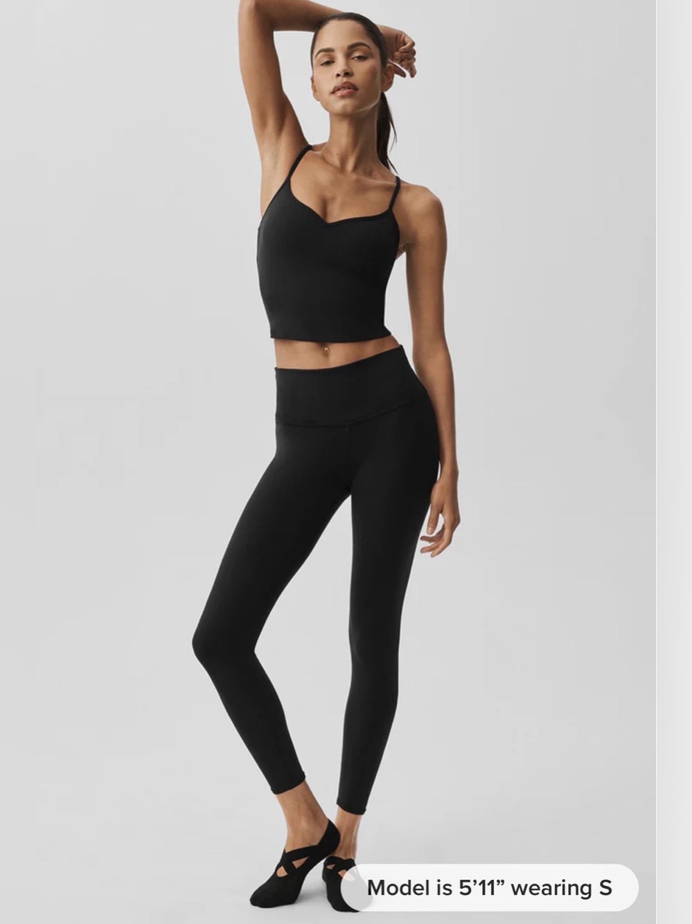 NWT Alo Yoga Airbrush Refined Bra Tank in Black Size Small - Picture 5 of 6